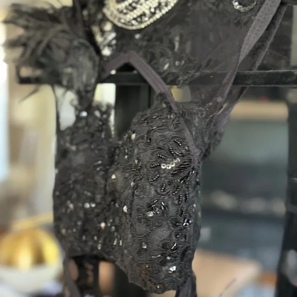 ⭐️🎹Custom Black Leotard Jazz Dance Costume or Chicago Halloween costume👠 - Picture 8 of 14